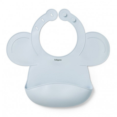 Babyono silicone bib with adjustable lock blue 1639/01