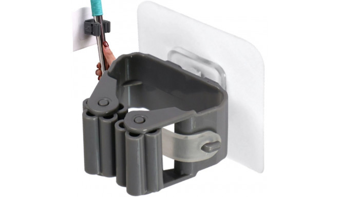 Wall-mounted broom mop holder self-adhesive RC-K-1152 gray