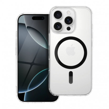 Case for iPhone 14 Drop Glue Colorful Ring Mag Cover compatible with MagSafe black