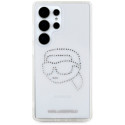 KARL LAGERFELD case for SAMSUNG S25 Ultra KLHCS25LHKHDCELT (IML Rhinestones K Head) transparent