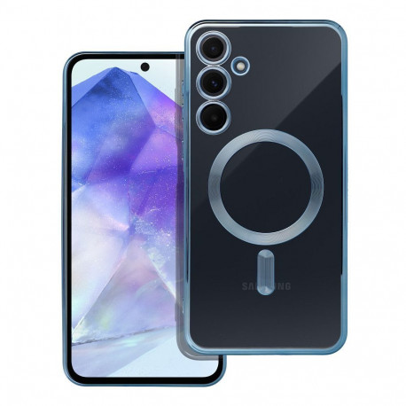 Case for Samsung A55 Electro Mag Cover compatible with MagSafe blue