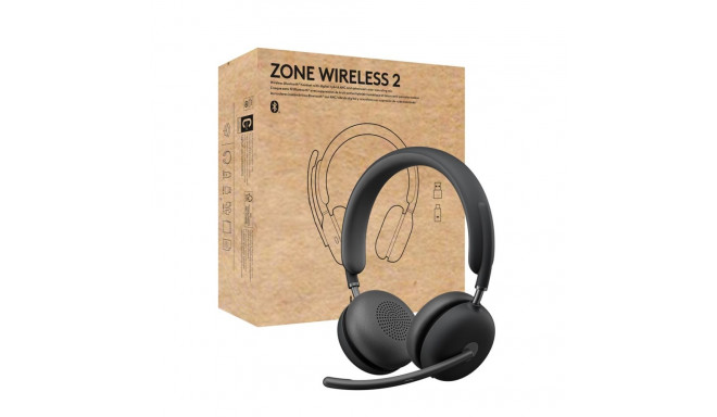 Logitech Zone Wireless 2 Headset Head-band Office/Call center USB Type-C Bluetooth Graphite