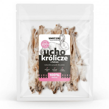 UNISZKI jänese kõrv karvaga maius koertele 20 tk