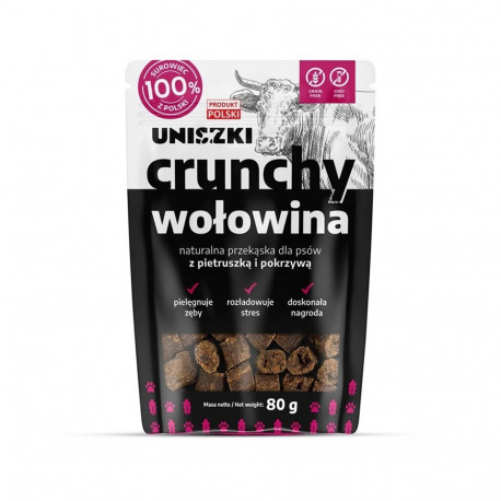 UNISZKI Crunchy Beef with Parsley and Nettle - Dog Treat - 80g