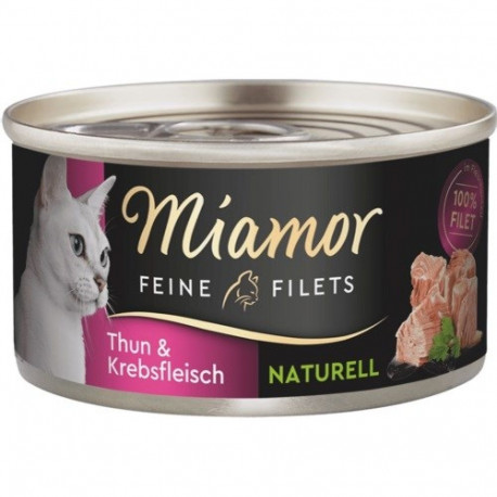 MIAMOR Feine Filets Naturell tuunikala krabiga märg kassitoit 80g