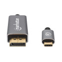 MANHATTAN 8K@60Hz USB-C DisplayPort 1.4 Adapterkaabel 2m