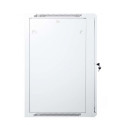 Seinale kinnitatav võrgukapp 19" 18U rack 600x600, klaasuksega, hall, jagamata, kokkupandud, 60kg