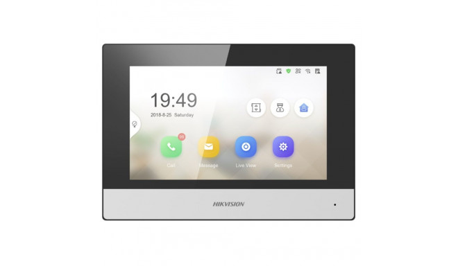 Hikvision DS-KH6320-WTE1 video door entry system 17.8 cm (7") Black, Silver