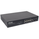 8x POE+ 140W 802.3AT/AF GIGABIT HALLATAV LÜLITI, 2x SFP