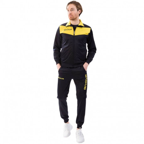 Givova spordidress Tuta Visa Triacetato TR018 0407 3XS, tumesinine-kollane