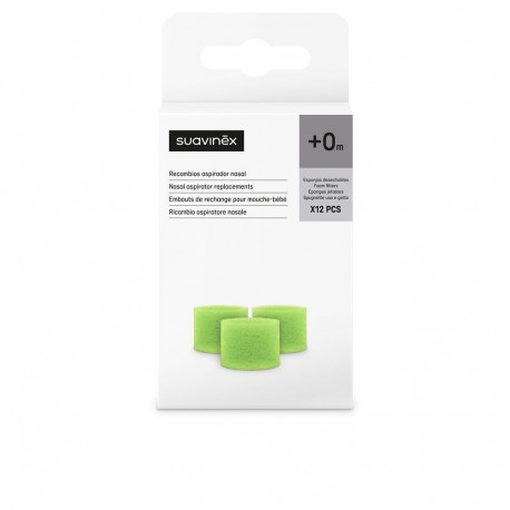 SUAVINEX RECAMBIO ASPIRADOR NASAL esponjas desechables 12 u
