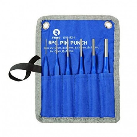 Octagonal parallel pin punch set 6 pcs -2/3/4/5/6/8mm with pouch Irimo