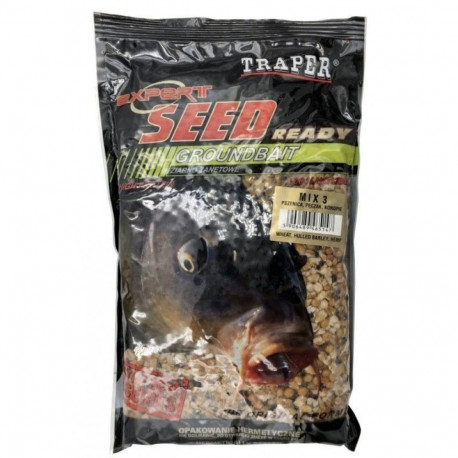 Groundbait seeds - boiled TRAPER MIX3 1kg