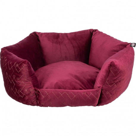 Natalya bed, round, ø 50 cm, bordeaux