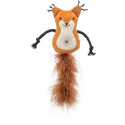 Squirrel, plush feather, catnip, 12 cm 24 cm
