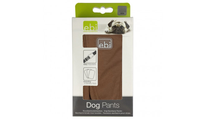 Protective dog pants classic, XL: 50-59 cm, brown