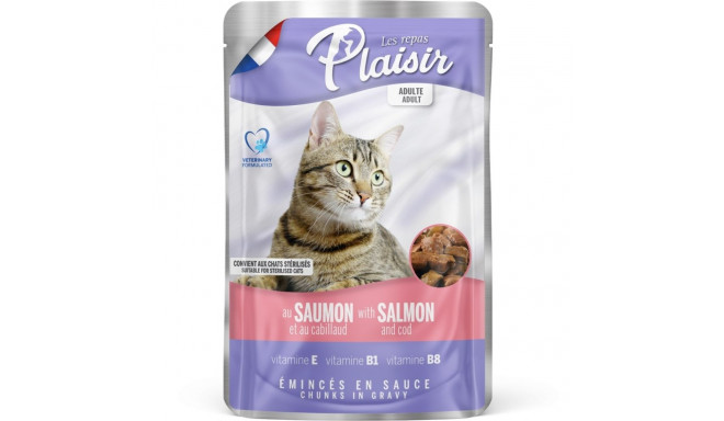 Plaisir Chunks with Salmon & Cod in gravy pouch 100g