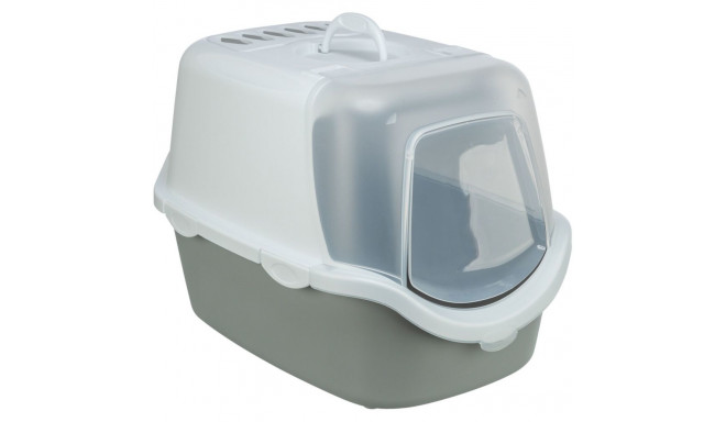 Kassitualett Vico kaetud, 40 × 40 × 56 cm, hall-valge