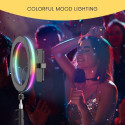 Elight RGB18 45см 2в1 Белый и Цветной RGB Светодиодное Кольцо с Держателем для Смартфона + Bluetooth