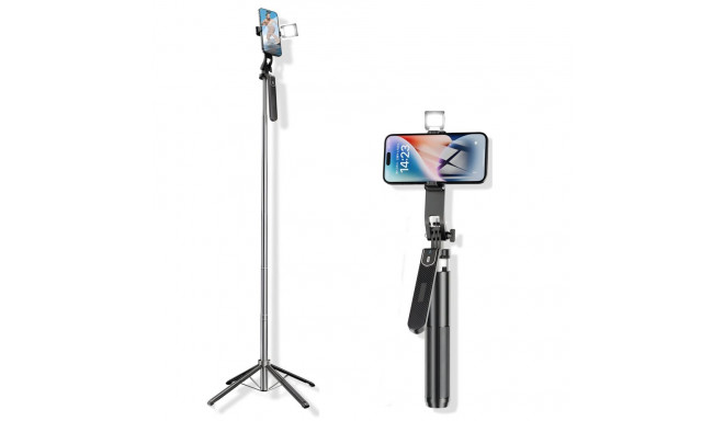 Elight P185S Super Long 1.8m Selfie Stick Tripod with Smarthone / 1/4 screw fix & Shutter Button Bla