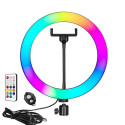 Elight RGB12 31cm 2in1 Baltais un Krāsainais RGB LED Gaismas Gredzens ar Viedtālruņa Turētāju + BT T