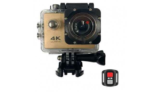 iWear K1 Ultra HD 4K 16Mpix Wi-Fi Sport Kaamera koos 2'' LCD Puldi & 8x Kinnituskomplekt Kuldne