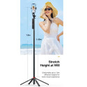 Elight P185S Super Long 1.8m Selfie Stick Tripod with Smarthone / 1/4 screw fix & Shutter Button Bla