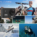 iWear K1 Ultra HD 4K 16Mpix Wi-Fi Sport Camera with 2'' LCD Remote & 8x Fixation Set Black