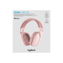 LOGITECH Zone Vibe 100 Headset full size Bluetooth wireless rose