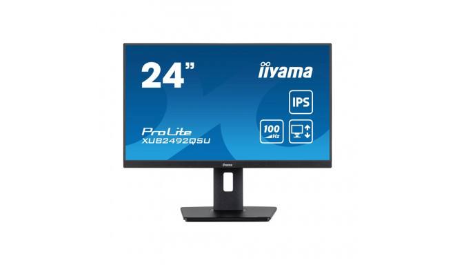 IIYAMA XUB2492QSU-B1 24-tolline ETE IPS-paneel 2560x1440 100Hz QHD 300cd/m2 0,5ms MPRT FreeSync HDMI