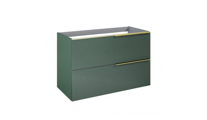 BASIN UNIT SOHO 100 2DR HUNG GREEN MATT