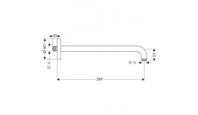 dušiotsiku hoidik Hansgrohe 27413000, kroom