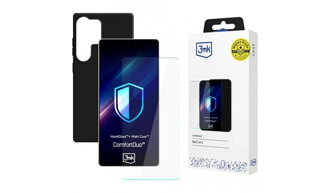 3MK ComfortDuo matt must komplekt Samsung Galaxy S25 Ultra jaoks must