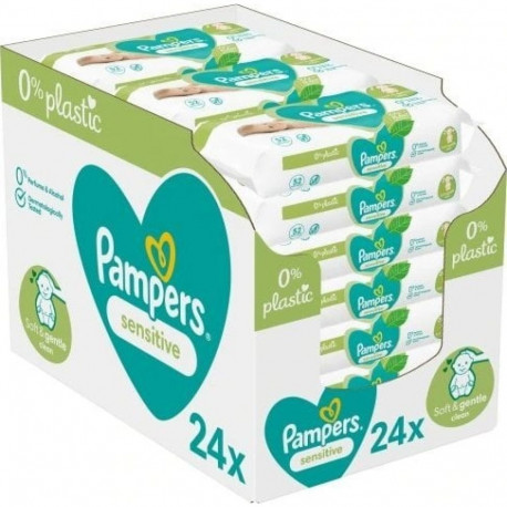 Pampers Niisked salvrätikud Sensitive 0% plastikut 24x52 tk