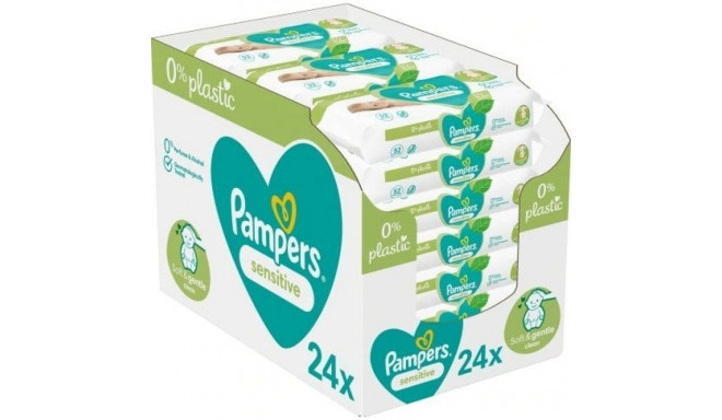 Pampers Wet wipes Sensitive 0% plastic 24x52pcs.