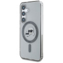 Case Karl Lagerfeld Button Karl & Choupette Heads Printed Logo MagSafe for Samsung Galaxy S25 black