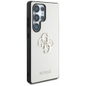Guess Grained Big 4G Logo Small Classic Logo Case for Samsung Galaxy S25 Ultra beige