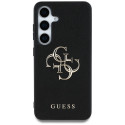 Guess Grained Big 4G Logo Small Classic Logo case for Samsung Galaxy S25 black