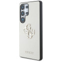 Guess Grained Big 4G Logo Small Classic Logo Case for Samsung Galaxy S25 Ultra beige