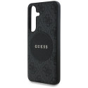 Guess 4G Round Patch Classic Logo MagSafe case for Samsung Galaxy S25+ black