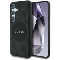 Guess 4G Round Patch Classic Logo MagSafe case for Samsung Galaxy S25+ black
