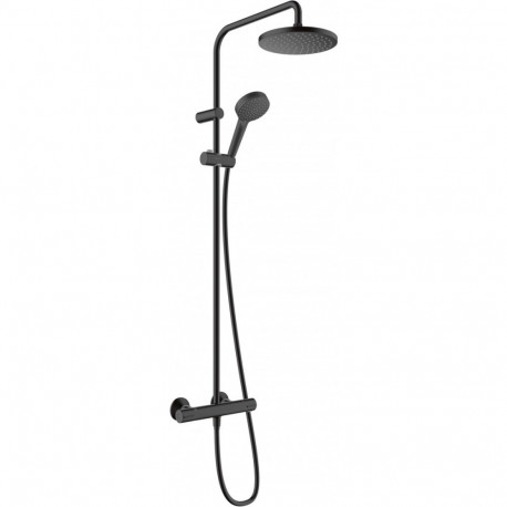 Thermostatic shower system Hansgrohe Vernis Blend 200 1jet EcoSmart, 26089670, black matt