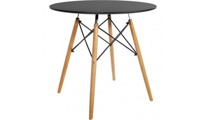 Mufart Round table ETT for kitchen, dining room, living room 60cm - Black