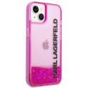 Karl Lagerfeld KLHCP14SLCKVF iPhone 14 / 15 / 13 6.1" roosa jäik ümbris Liquid Glitter Elong