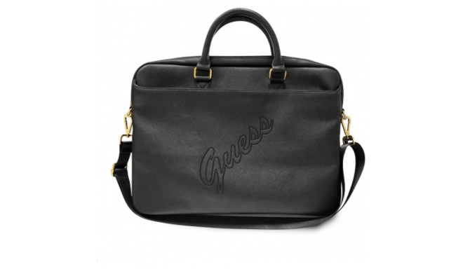 Guess "Saffiano Vintage Script Computer Bag 15/16" Black" GUE001235-0