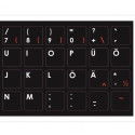 Mocco Keyboard stickers waterproof Black/Red ENG / EE