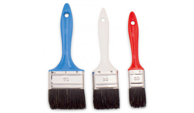 Pintslite komplekt 30, 50, 70mm (3tk.), mustad harjased