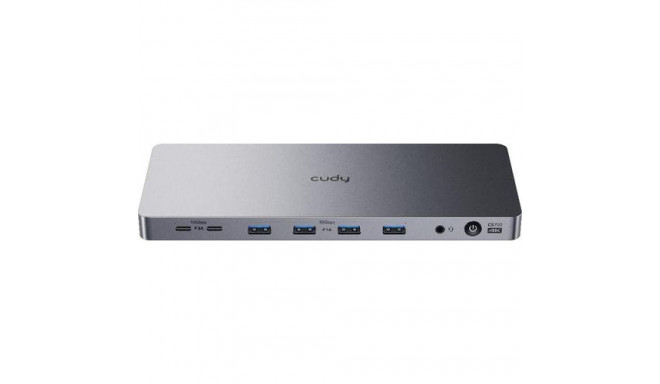 Cudy CS700 laptop dock/port replicator Wired USB 3.2 Gen 2 (3.1 Gen 2) Type-C Grey