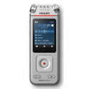 Philips DVT4115 Digital Voice Tracer Flash card Chrome, Silver