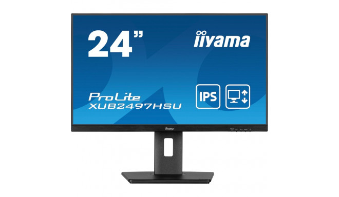 "61cm/24"" (1920x1080) iiyama ProLite XUB2497HSU-B2 16:9 FHD IPS 1ms 100Hz USB-Hub HDMI DP Speaker P